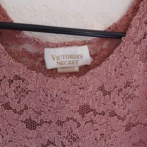 Victoria Secret blush lace tank top size M